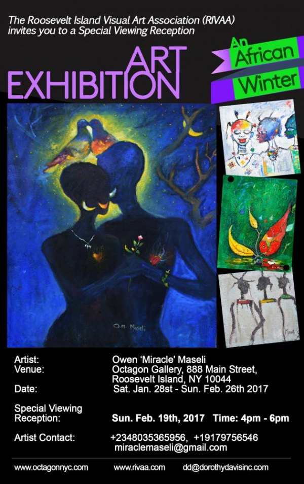 Continuing: Owen Miracle Maselli's "An African Winter" Special Reception for "An African Winter"